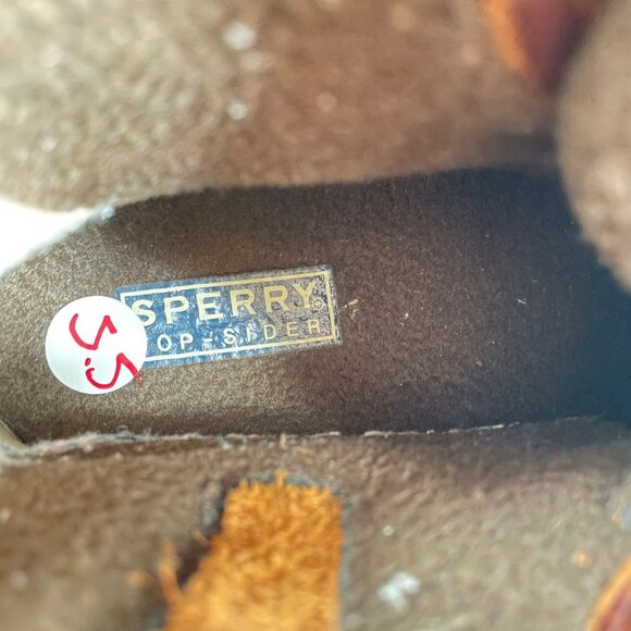 Sperry Saltwater Brown Leather Waterproof Rubber Rain Duck Boots Womens Size 5.5 - Picture 5 of 7